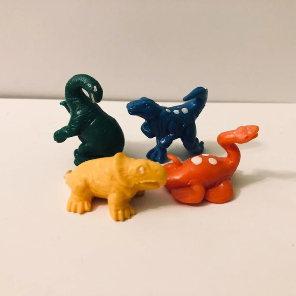 Vintage 1987 Dino Mites Dinosaur Plastic Figures Lot of 4 Panosh - Picture 2 of 16